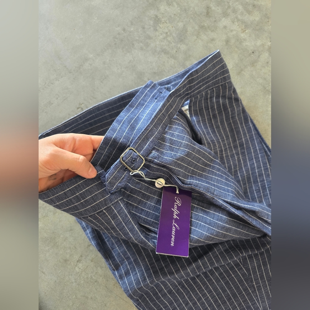 Ralph Lauren Size 34 Spring Blue/cream Pants